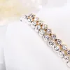 Exquisit österreichische Kristallarmbänder für Frauen Charme Rose Goldsilver Armbänder Armreifen Lady Bridal Hochzeit Fein Schmuck Geschenk8578312