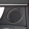 Carbon Fiber Car Styling Door Stereo Högtalare Dekoreringskåp Klistermärken Trim för BMW F30 F34 3 Serie 3GT 2013-2019