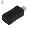 300pcs/lot Black Micro USB Female to Mini USB Male Adapter Connector Converter Adaptor Brand Newest Free Shipping