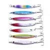 Hengjia 7pc / lot pesca metal isca seis centímetros 14g Artificial Pesca Combater chumbo isca de peixe realista olhos 3D Wobbler com gancho Treble