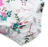 Neonate pagliaccetti coniglietto fiore stampato tute per bambini ragazze maniche lunghe pagliaccetto vestiti da arrampicata per bambini INS abbigliamento boutique per bambini DHW2342