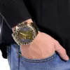 Relogio Top Brand Luxury Fashion Temeite Retro Bronze Quartz Klockor Män Klock Army Militär Armbandsur Vattentät Man Klocka