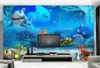 3D Tapeta Niestandardowe zdjęcie Mural Blue Ocean World Turtle Pokój dziecięcy wystrój domu 3D ścienne murale tapeta na ściany 3 D1124171