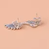 Pandoras Ohrringe Designer für Frauen Schmuck Originalqualität Charm Neue Federohrringe Silber mit Valentinstagsgeschenk
