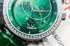 Top Complicazioni Sky Moon Celestial 5102G Orologio da uomo di lusso Orologio da uomo in acciaio inossidabile con diamanti Quadrante verde svizzero 240 LU Zaffiro automatico