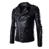 Mäns Jackor Riverdale servents South Side Spring Motorcycle PU Läder Moto Män Slash Zipper Lapel Biker Rider Coat