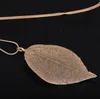 Fashion Luxury Sweater Necklaces Ladies Girls Special Leaf Pendant Necklace Long Chain Jewelry for Womens Gift