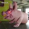 Kundenspezifisches aufblasbares Schwein mit Beleuchtung, 2,5 m Höhe, personalisiertes Maskottchen-Tierballon-Riesenschwein für die Dekoration von Konzertbühnen und Zooparks