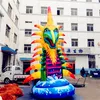 groothandel 6 m hoge grond opblaasbare ballon Drgon opblaasbaar Dino met strip voor buiten stadsdecoratie