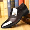 Sapatos de Verão homens se vestem Plus Size Homens formais Flat Shoes Preto Brown respirável deslizar sobre Homens de Negócios do Office Shoes