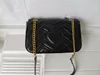Klassische Umhängetaschen aus Pu-Leder mit Goldkette für Damen, Marmont-Taschen, Handtaschen, Umhängetaschen, Tragetaschen, 1424gfg