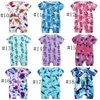 Baby designer kleding bedrukt baby meisje rompertjes korte mouw peuter jongen jumpsuits katoen kinderen playsuits zomer babykleding DW5257