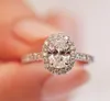 Vecalon luxe vrouwelijke kleine zirkoon steenring 925 zilveren bruiloft sieraden belofte verlovingsringen voor vrouwen 2019 Valentijnsdag geschenken