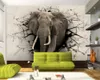 3d wallpaper elephant mural TV wall background wall living room bedroom TV background mural wallpaper for walls 3 d