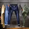 AIRGRACIAS marque 2019 nouveaux Jeans hommes affaires décontracté Stretch Slim Jeans 5 couleurs classique pantalon Denim pantalon Jean hommes