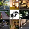 Luzes solares de terra, 8 luzes do jardim LED luz à prova d 'água pátio luz ao ar livre com sensor de luz para gramado, caminho, quintal, entrada, etapa e passarela