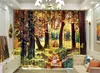 3d curtains custom bedroom living room background thickened blackout curtains forest curtains