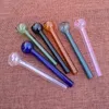 In Stock 4 Inch Pyrex Glass Oil Burner Pipes Colorful Spoon Hand Pipes Heady Glass Smoking Pipes Wax Glass Pipe SW37