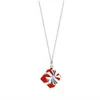 Boîte coccinelle arbre de Noël colliers pour dame avec logo collier AG925 collier en argent chaîne designer TF dame Femme T lettre amour 9047645