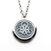 Best Selling Perfume Necklace Accessories Stainless Steel Flower Charm Aromatherapy Essential Oil Pendant