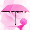 Vollautomatische Regenschirm-Regen Frauen Männer 3 Folding Licht und Durable 8K Starke Regenschirme Kinder Rainy Sunny Regenschirme 6 Farben CCA-11780 30pcs