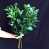 가짜는 긴 웨딩 홈 장식 인공 식물에 대한 물냉 잎 녹지 시뮬레이션 녹색 식물의 잎 줄기