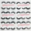 Nya 3Pairs / Set Mix Style False Eyewashes Fake 3D Mink Eyelashes Natural Eyelash Extension med Eyelash Tweezer Applicator Makeup Tool