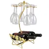 Wine Rack Wine Bottle Holder Glass Cup Holder Display Champagne Bottles Stand Hanging Drinking Glasses Stemware Rack Shelf Preferred