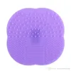 Top Qualité Brosse De Maquillage Tapis De Nettoyage Outils De Lavage Outil À Main Tampon Sucker Scrubber Board Lavage Cosmétique Brosse Cleaner Outil gratuit DHL