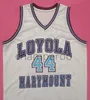 LMU LOYOLA Marymount Lions University 30 BO Kimble 44 Hank Gathers White الرجعية كرة السلة جيرسي الرجال مخيط رقم مخصص اسم الفانيلة