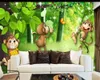Benutzerdefinierte 3D-Tiertapete Schöne Cartoon-Tierlandschaft Kinderzimmer Hintergrund Wandmalerei HD Dekorative Tapete