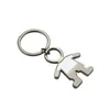 50 sztuk / partia Sublimacja Półki Kluczowe Klamra Metal Keyring Z Aluminium Arkusz DIY Keychain Walentynki Wakacje Prezent z opakowaniem detalicznym