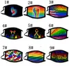 Masque d'impression 3D gay LGBT masques faciaux polyester réutilisable Out Door Sport Masques d'équitation Fashion Rainbow Masques buccaux réutilisables LJJK2339