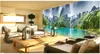 Individuelle Fototapete 3D Wandtapete Natur Schönheit Wiese Schnee Berg 3D idyllische Alpen ganzes Haus Hintergrund Wandpapier