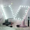 16 Lights Led Makeup Mirror Touch Screen Makeup Mirrors 180 Degree Rotation USB Charge Cosmetic Mirror Portable Folding Mirrors GGA3133-1