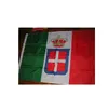 Flagge Italiens (1861-1946) gekrönt, 150 x 90 cm, 3 x 5 Fuß, kundenspezifische Flaggen für den Außen- und Innenbereich, für Festival-Hängewerbung