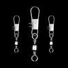 Swivels Interlock Snap Fishing Lure Tackles Gear Accessories Connector Copper Swivels Pin Bearing Rolling Solid Fish Tool3771295