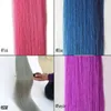 Du tips pre bind hår förlängning keratin fusion mänsklig hår förlängning dubbeldragen silke raka brasilianska remy hår nano ring 100 strängar