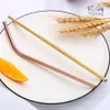 21.5CM/8.5" Reusable Drinking Straw Stainless Steel Straw High Quality Metal Colorful Straw Bar Party Accessory JK2006XB