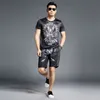 Suits Casual T-shirt Personalidade Imprimir Verão Designer masculina Cinco minutos Calças Tendência shirt Baggy Shorts Moda de duas peças Hot Sale