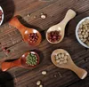 100pcs/lot 8cm Naturel Wooden Coffee Tea Sugar Salt Spoon Scoop Kitchen Utensil Set MINI Wood Spoon