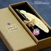 Bookmark Miedź Metal Feather Golden Gift Box Love Unikalne Złoto I Srebrzyste Lucky Charm Favor Favor Wisiorek z Tassel