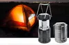 LED-campinglampa Utomhus Fällbar Lykta Nödlampor Portable Black Folk för vandring Camping Halloween Christmas Llfa