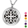 Nowy Premium Aromatherapy Essential Oil Dyfuzor Naszyjnik Locket Wisiorek 316L Biżuteria ze stali nierdzewnej 24 "Łańcuch i 6 Padów Mieszane Styl