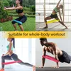 Bandas de resistência para pernas e GTES, bandas de fitness elásticas para o exercício 5 níveis de força, amigável para a pele para mulheres, aplique -se ao HOME7824313