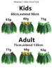 Hawajskie spódnice z trawy sztuczne jedwabne zielone liście kostium spódnicy hula dekoracje patry dzieci dzieci dorośli hula show tanc1093172