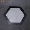 Hexagon shape silicone mat 13cm high quality glassfiber dab mat oil bho concentrate pads slick wax mats FDA approve