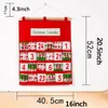 Red Christmas Advent Calendar Wall Hanging Xmas Ornament Printing Candy Bag Count Down Admission Gift Bags Home Decoration DBC VT1019