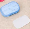 Papier de savon désinfectant Pratique pour le lavage des mains Flocons de savon pour le bain Mini feuille de savon de nettoyage Voyage Pratique Savons jetables Flocons SHU11