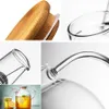 Glass Tea Pot Heat-Resistant Water Bottle Borosilicate Kettle Tea Pot With Bamboo Lid Coffee & Tea Tools